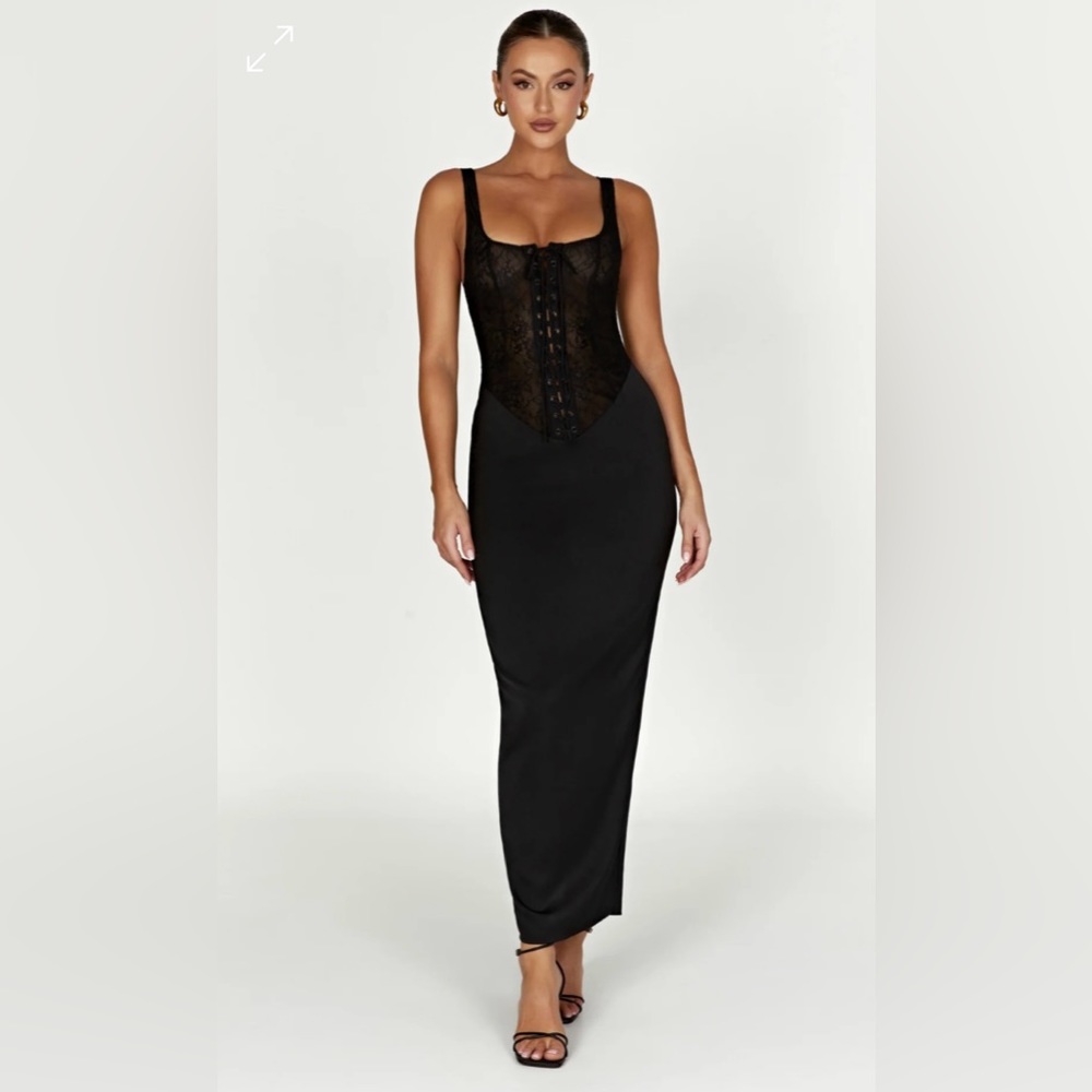 MESHKI Octavia Lace Corset Maxi Dress